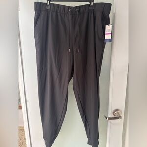 Black Joggers with Elastic Waistband and Tapered Fit